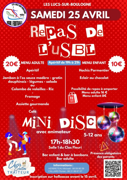 Repas de l'USBL Football